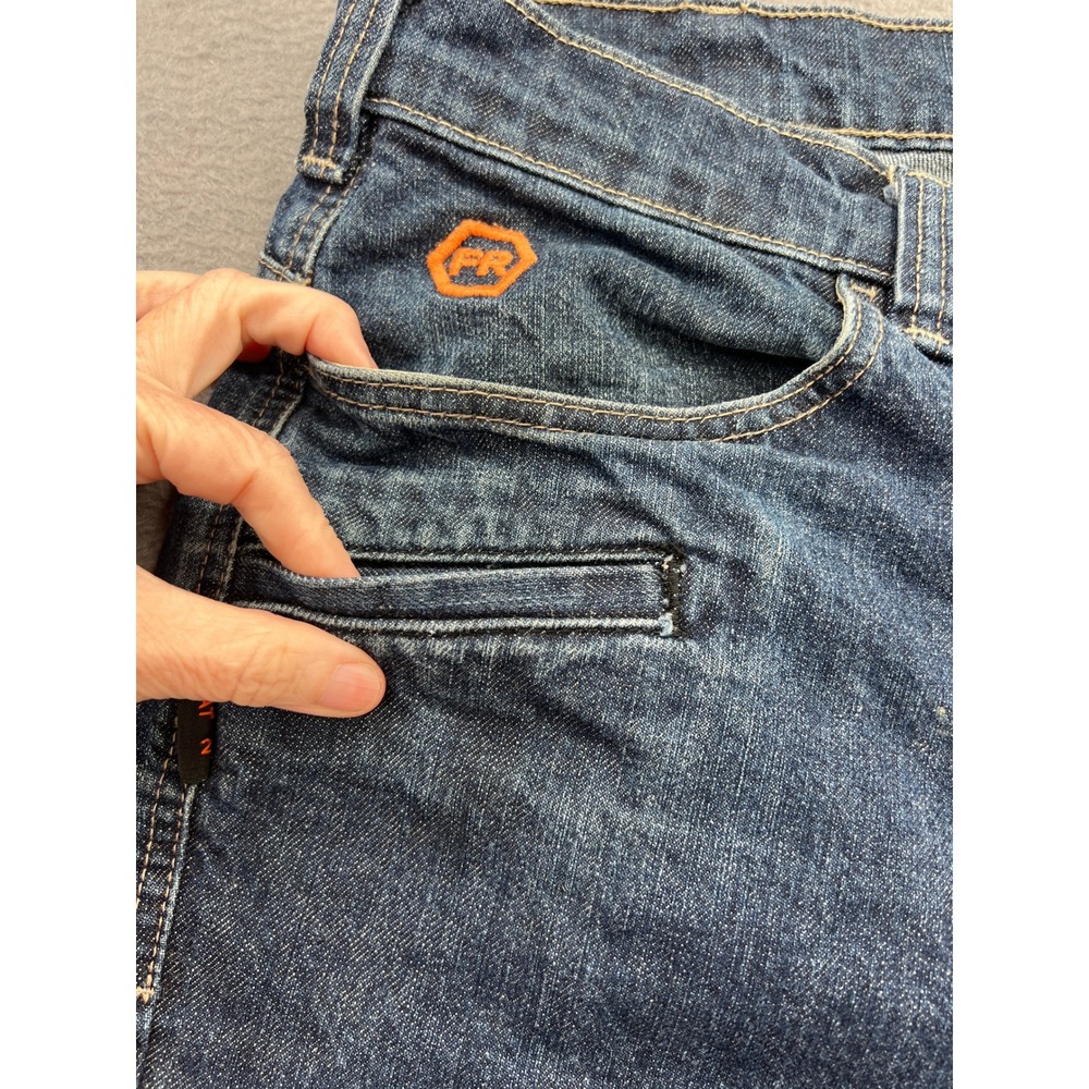 Hawx FR Work Gear Jeans Mens Flame Resistant Relaxed Fit Denim Blue 33x32 - Picture 2 of 14
